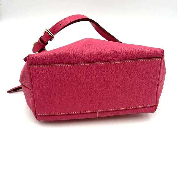 Dooney and Bourke Dillen Zipper Pocket Small Hobo Bag Pink Handbag Purse - Picture 10 of 11